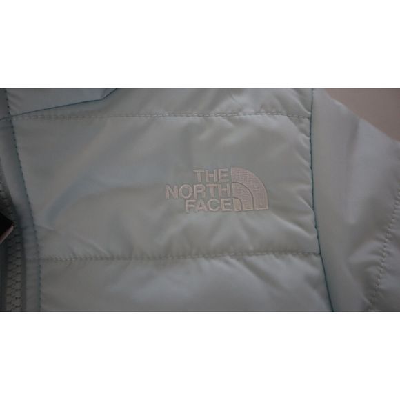 The North Face Sz 12-18 Months Ice Blue Mossbud Swirl Reversible Jacket $100 - Picture 9 of 16